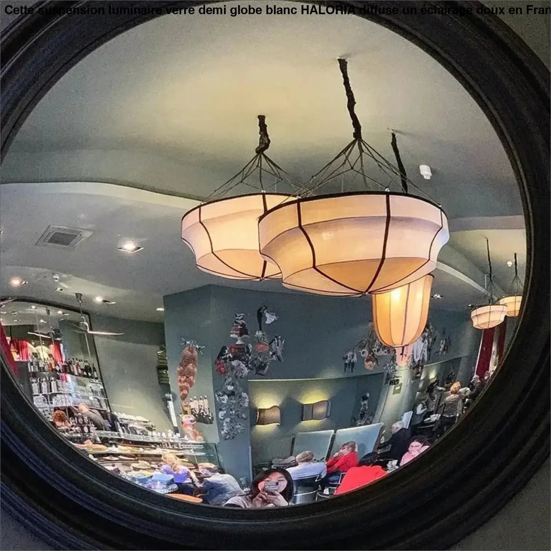 Suspension Ronde Design Noir Et Blanc Style Contemporain