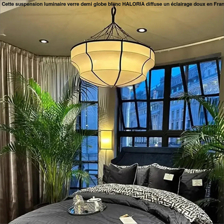 Suspension Ronde Design Noir Et Blanc Style Contemporain