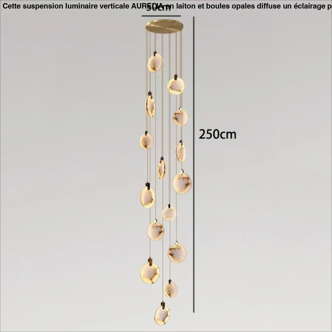 Suspension luminaire cascade en albâtre blanc élégant