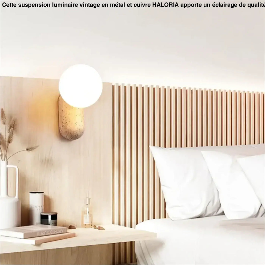 Applique moderne en pierre naturelle avec globe chic