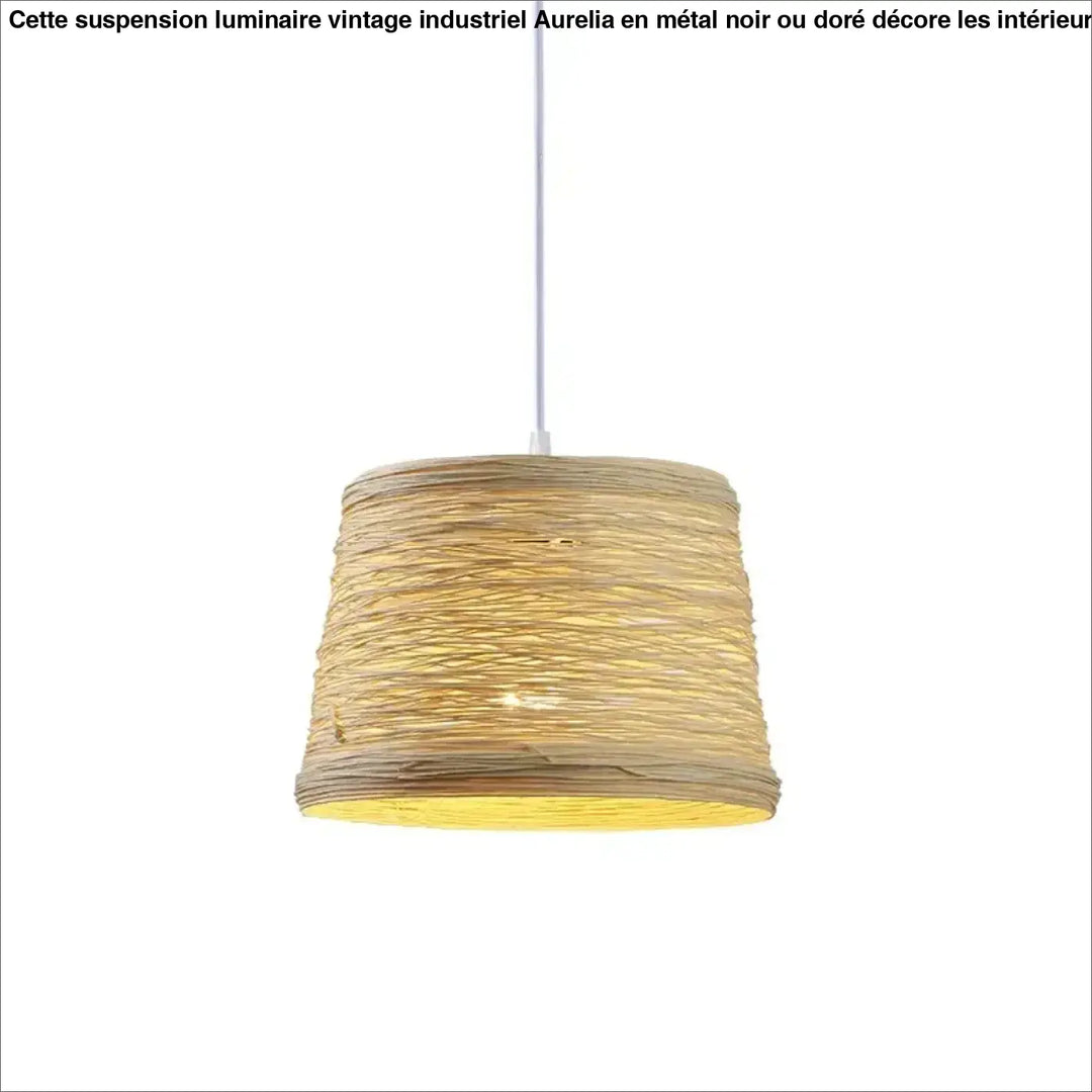Suspension décorative bohème en fibres colorées stylé