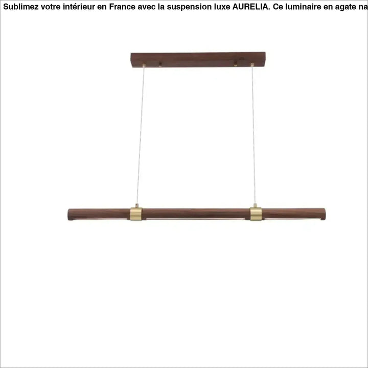 Suspension luminaire led linéaire en bois naturel scandinave