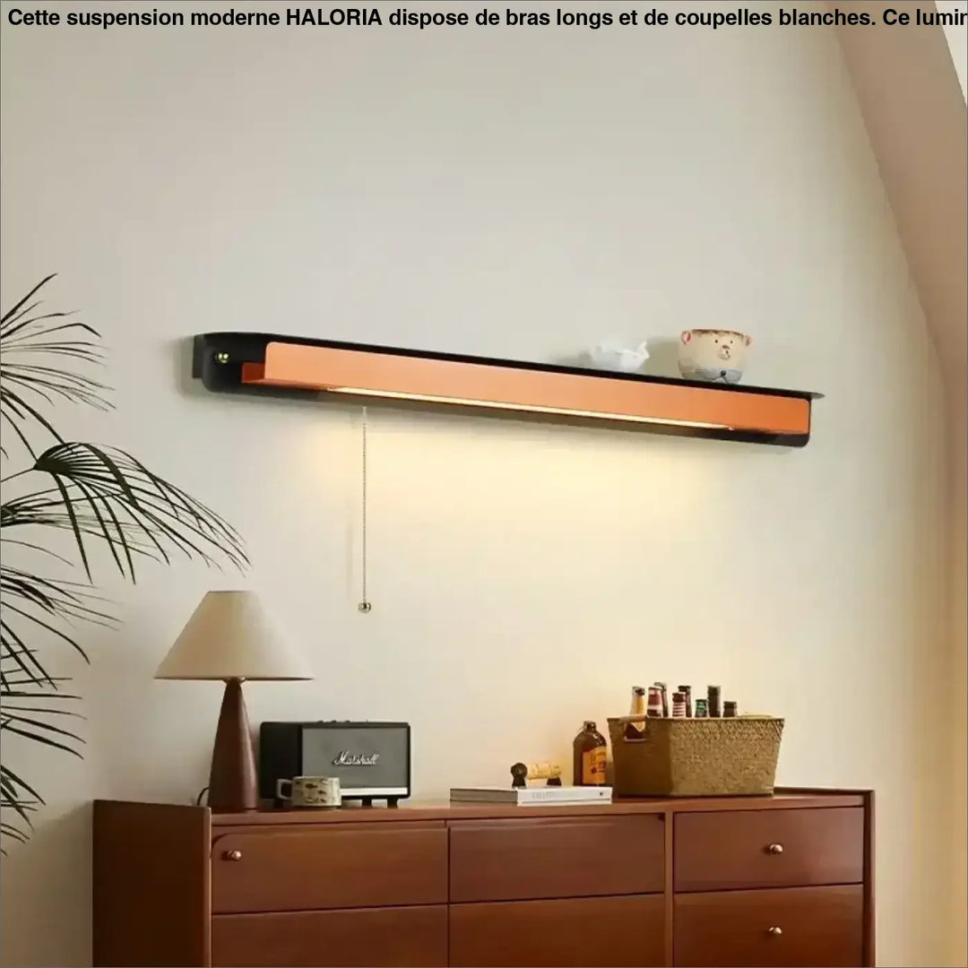 Applique Murale Horizontale Avec Tiroir Et Lumière Chaude

