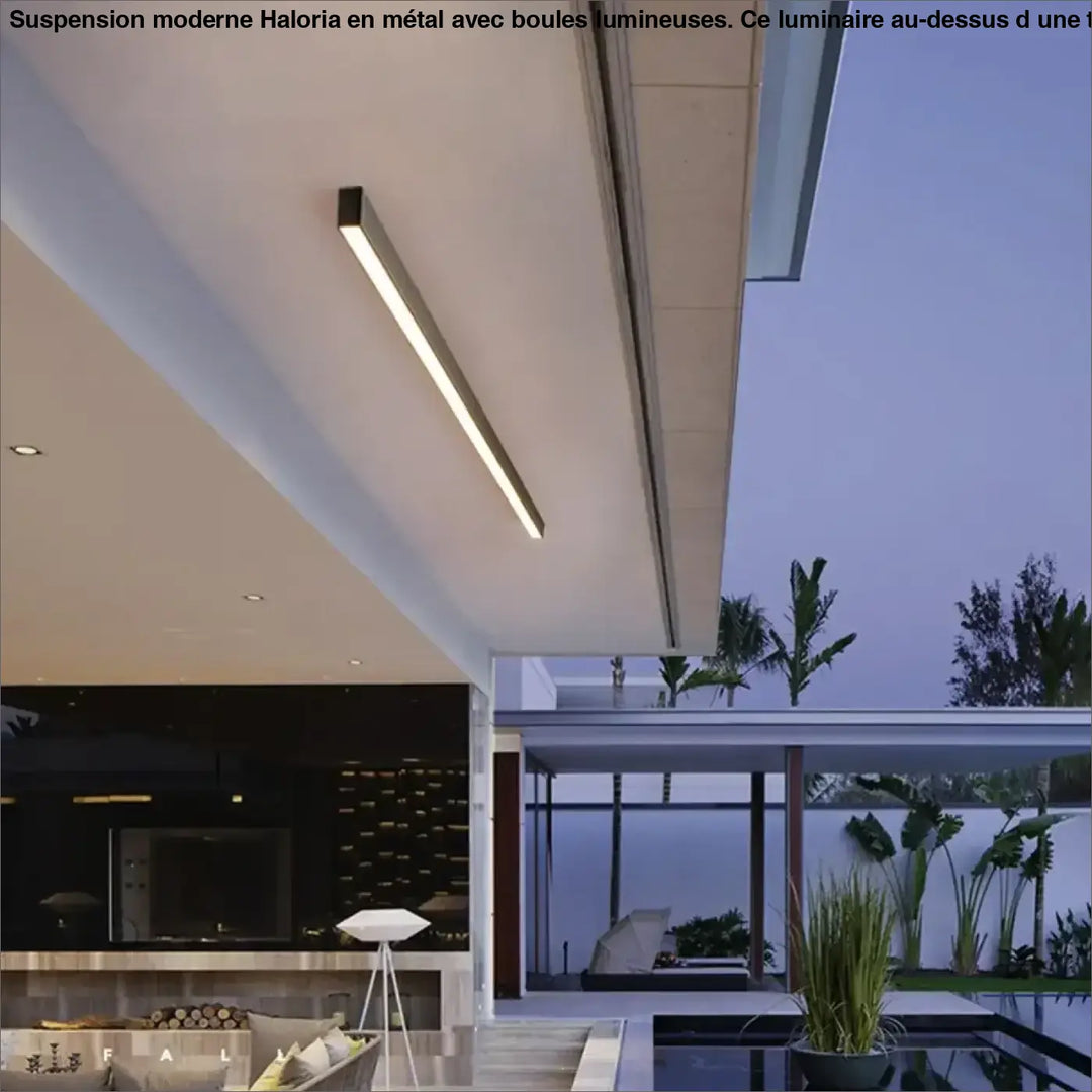 Plafonnier encastré LED linéaire style moderne minimaliste

