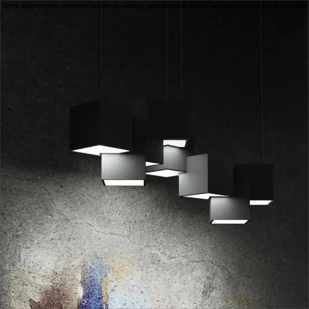 Suspension Moderne Cubes Design Géométrique Épuré