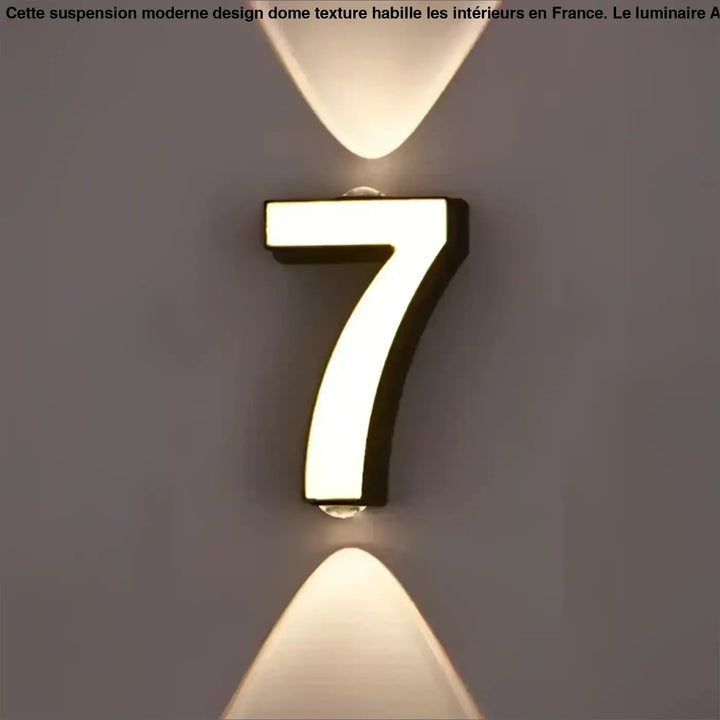 Applique Led Murale Chiffre Lumineux Design Raffiné