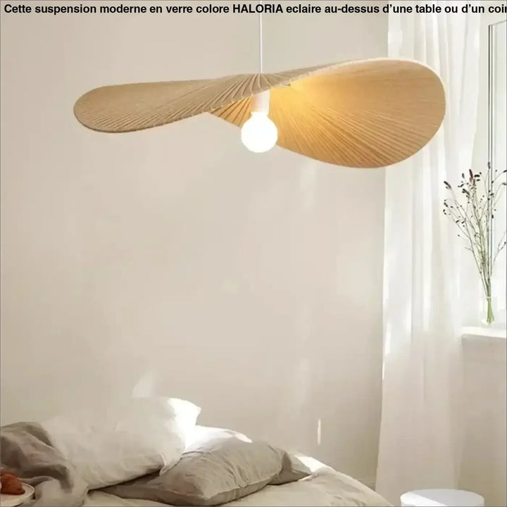 Suspension Design Naturel En Tissu Forme Aile Élégante