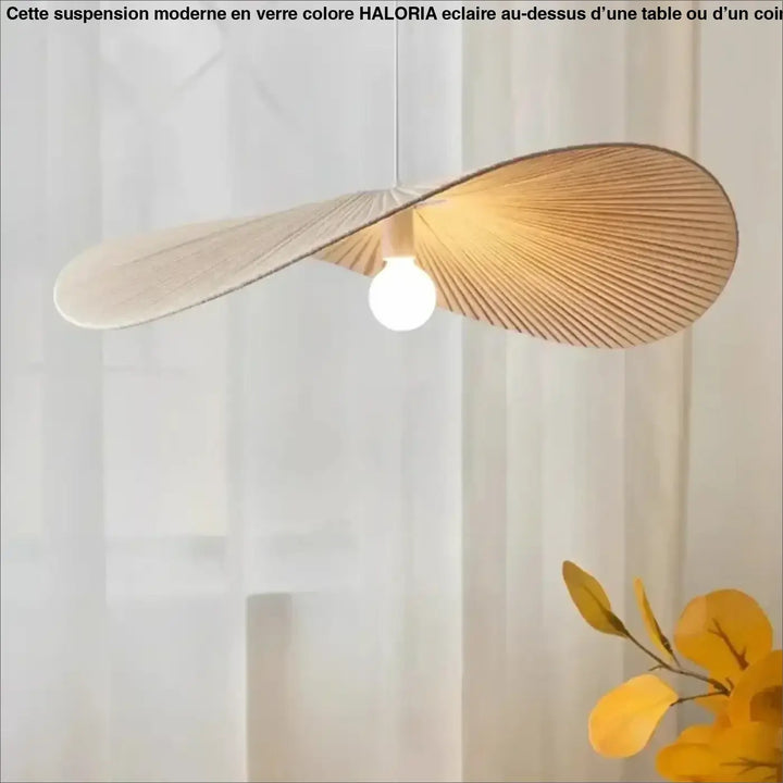 Suspension Design Naturel En Tissu Forme Aile Élégante