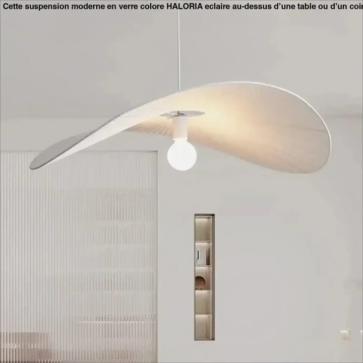 Suspension Design Naturel En Tissu Forme Aile Élégante