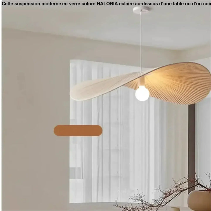 Suspension Design Naturel En Tissu Forme Aile Élégante