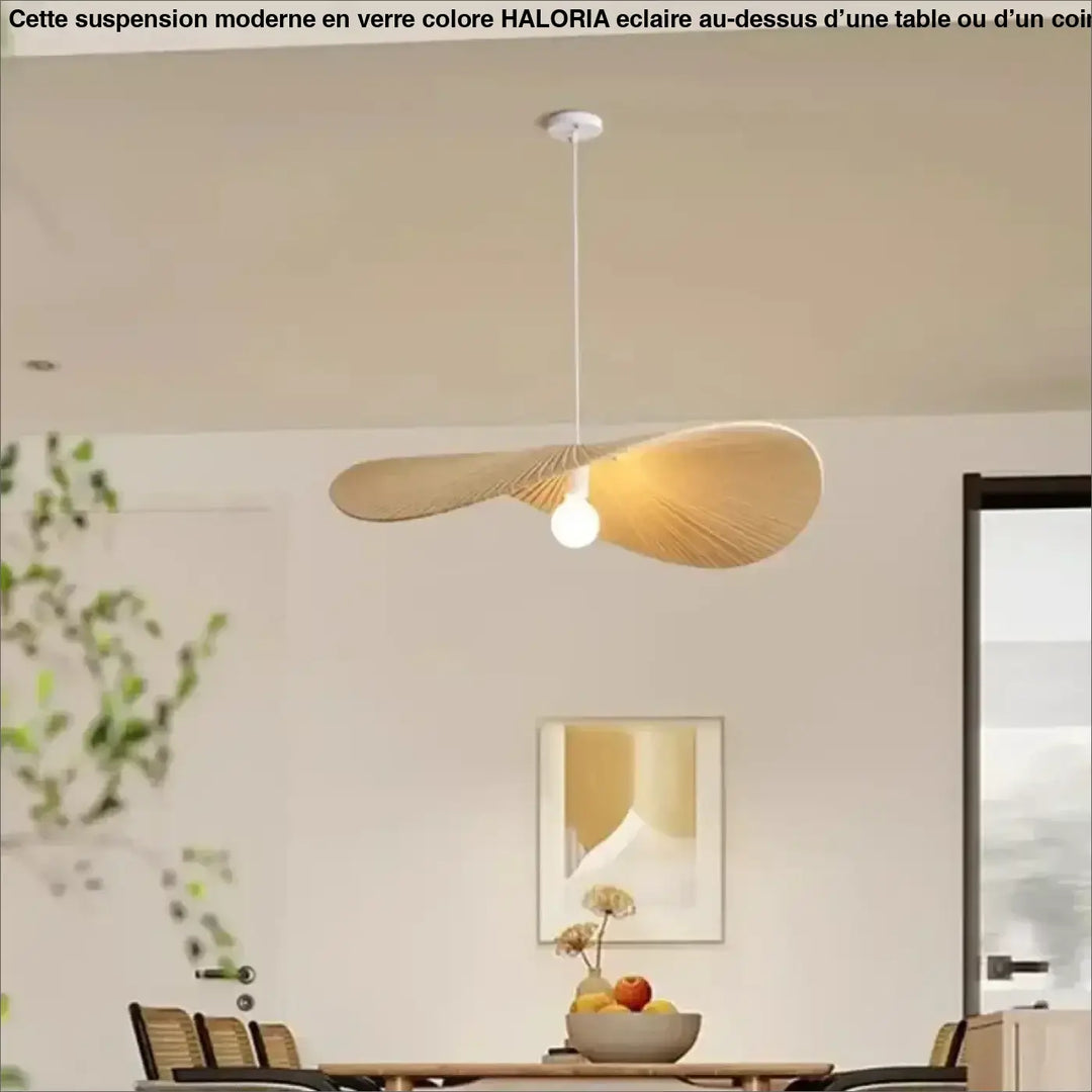 Suspension Design Naturel En Tissu Forme Aile Élégante