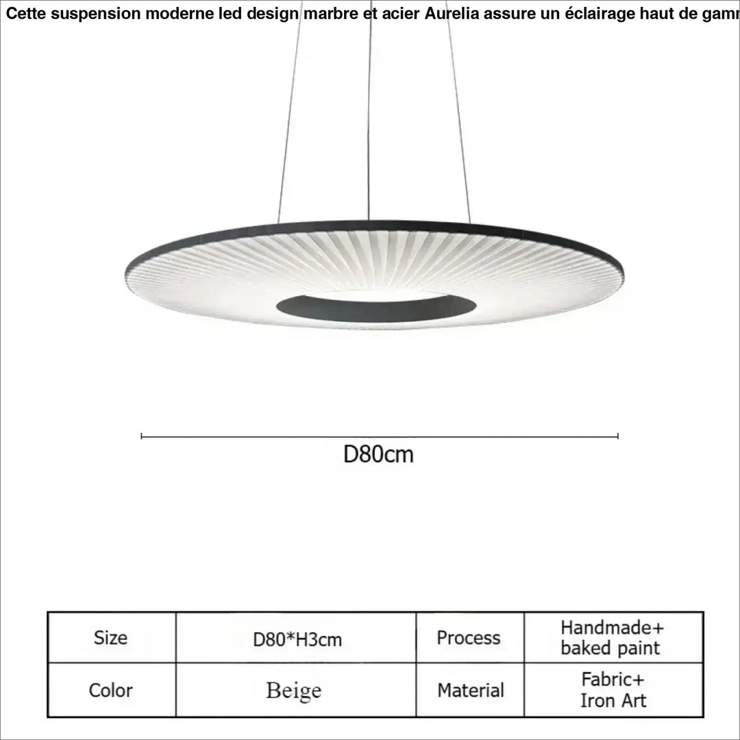 Suspension minimaliste beige avec structure style chic