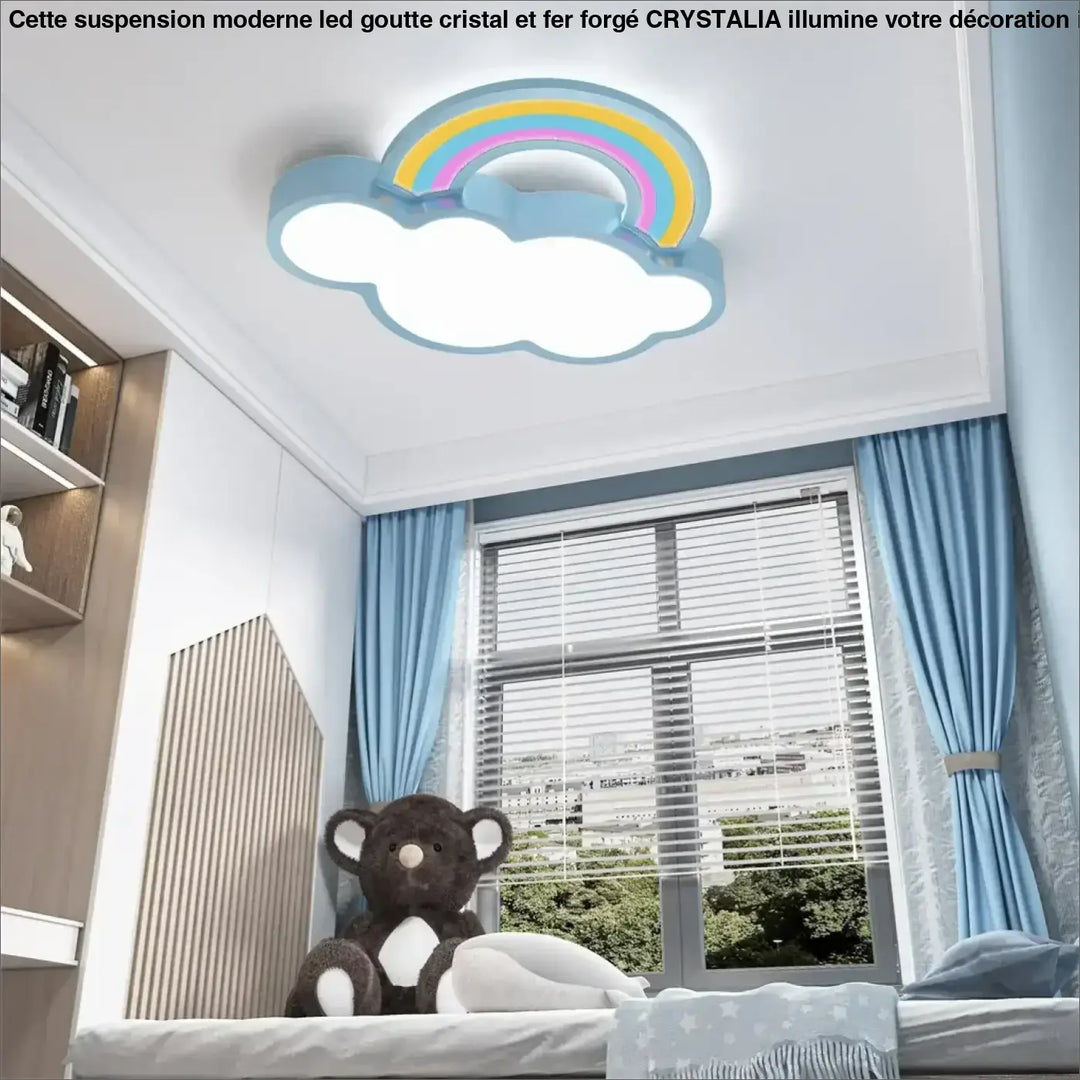 Plafonnier créatif pour enfant en forme d’arc en ciel décor enfantin