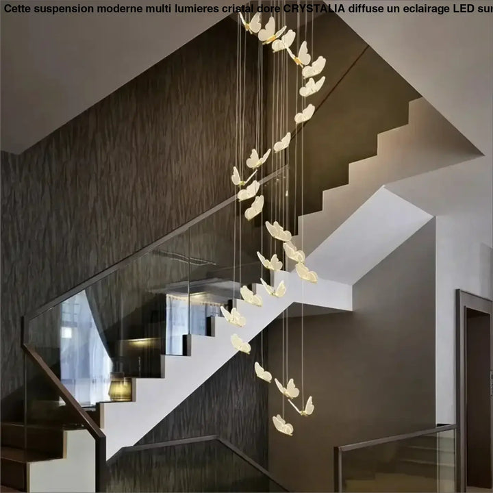 Suspension Design Papillons Lumineux Cascade Style Raffiné