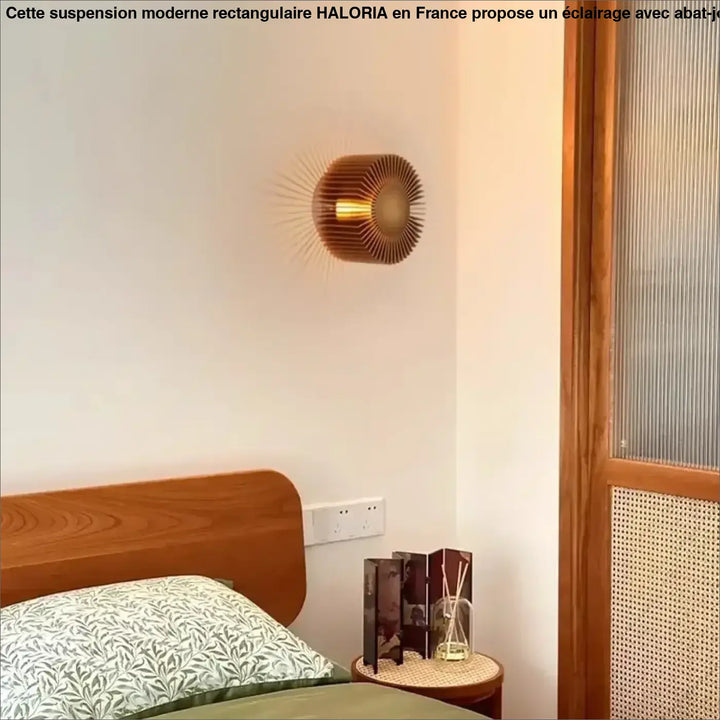 Applique Murale Design Avec Ailettes Et Halo Lumineux

