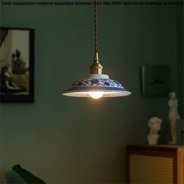 Suspension led céramique éclairage ambiant élégante
