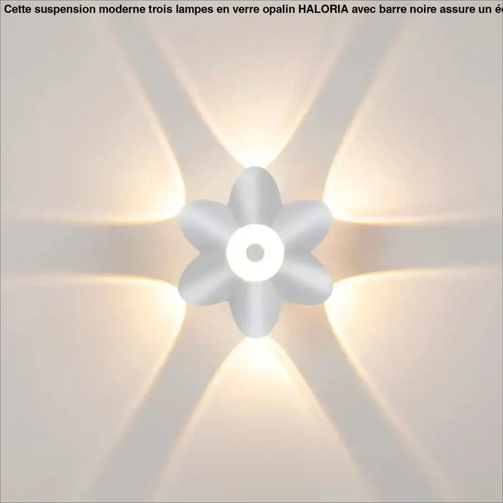Applique murale design fleur blanche moderne led