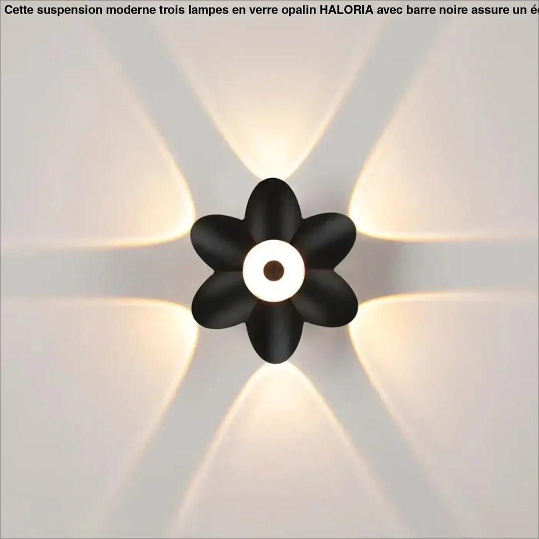Applique murale design fleur blanche moderne led