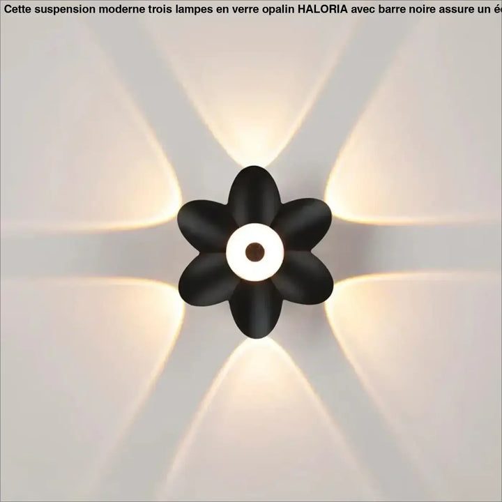 Applique murale design fleur blanche moderne led