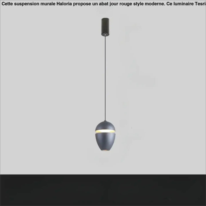 Suspension luminaire ekorn style moderne noir avec design goutte d eau et bande lumineuse horizontale plus qu un luminaire