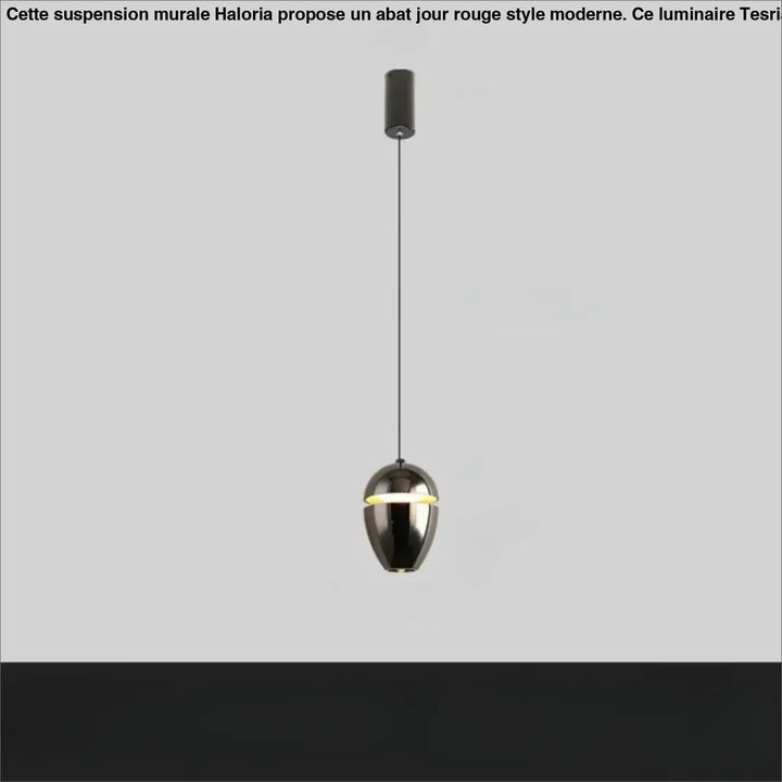 Suspension luminaire ekorn style moderne en finition métallique polie avec design noir en forme de goutte élégante