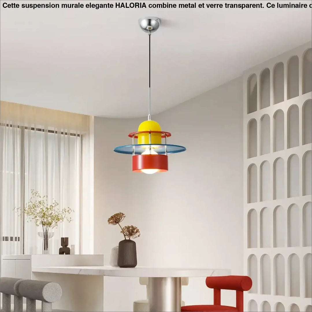 Suspension design multicolore moderne style rétro pour chambre

