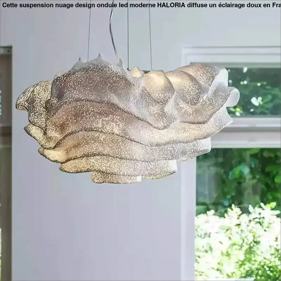 Suspension Nuage Design Ondulé LED Moderne

