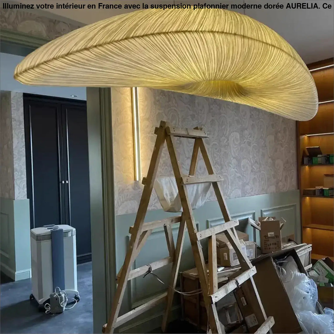 Suspension Luminaire Moderne Tissu Allongée Unique Élégance