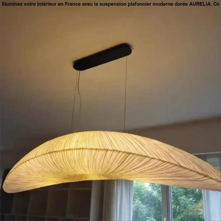 Suspension Luminaire Moderne Tissu Allongée Unique Élégance