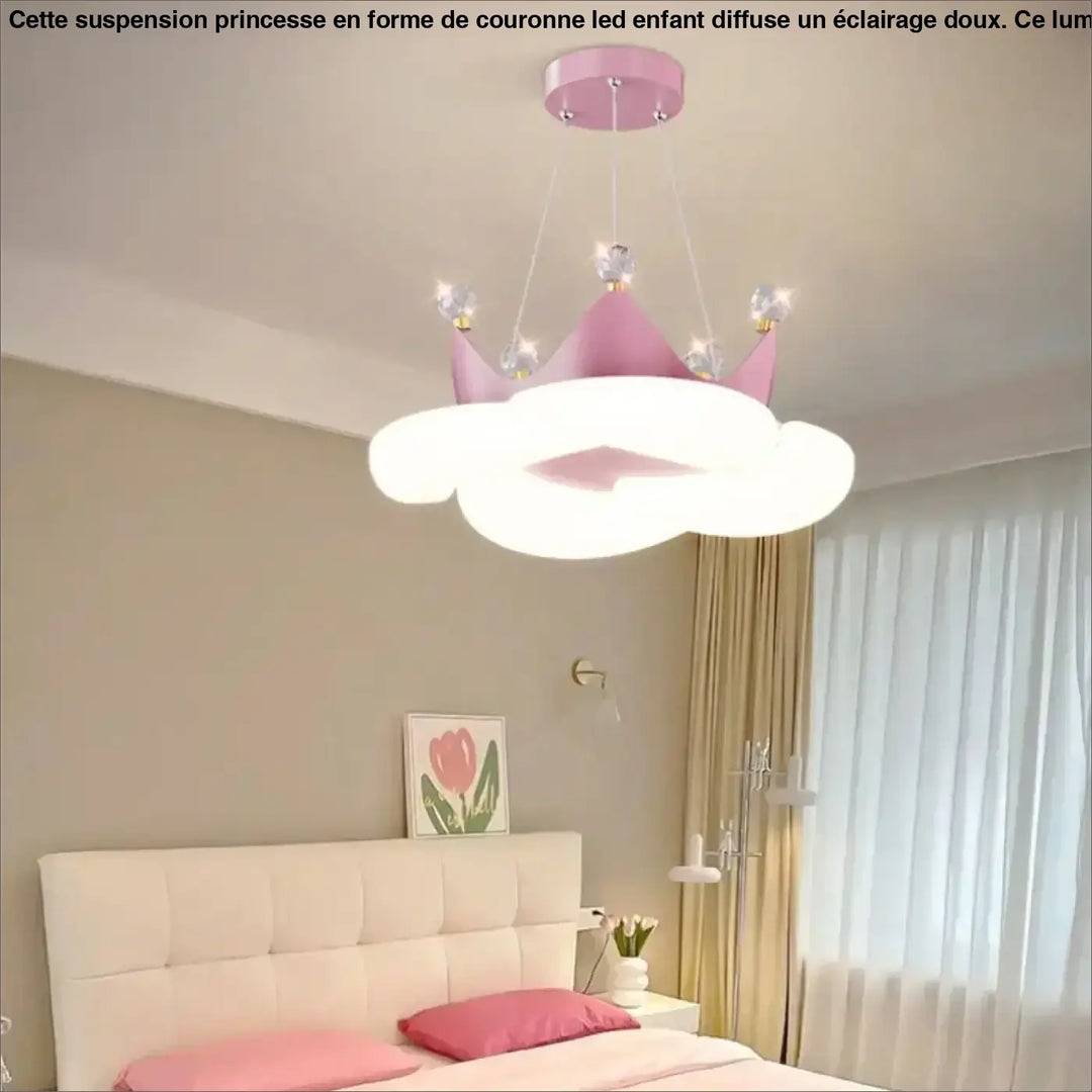 Suspension princesse en couronne LED enfant

