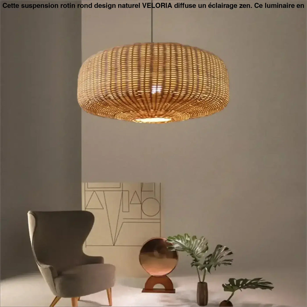 Suspension Rotin Rond Design Naturel Zen et Apaisant

