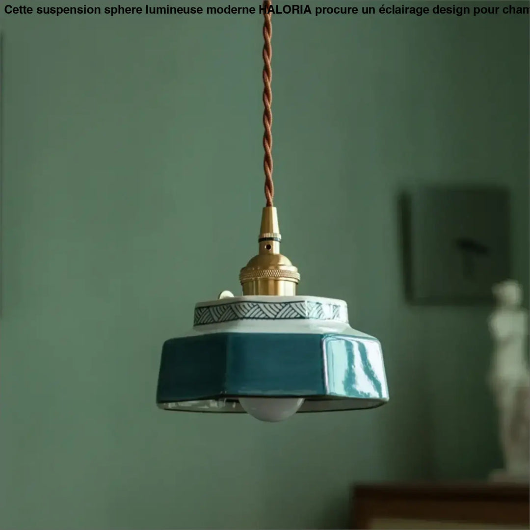Suspension céramique rétro en cuivre style élégant
