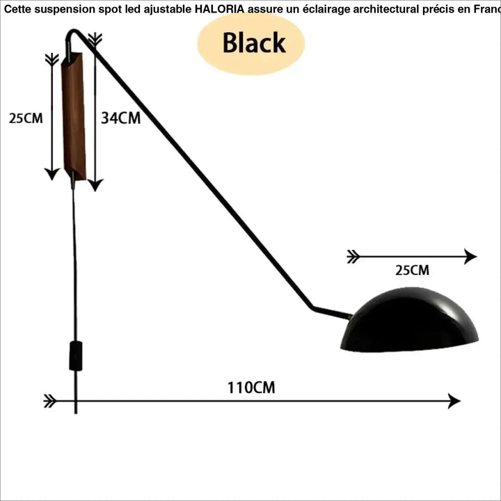 Applique industrielle orientable noir mat luminaire raffiné