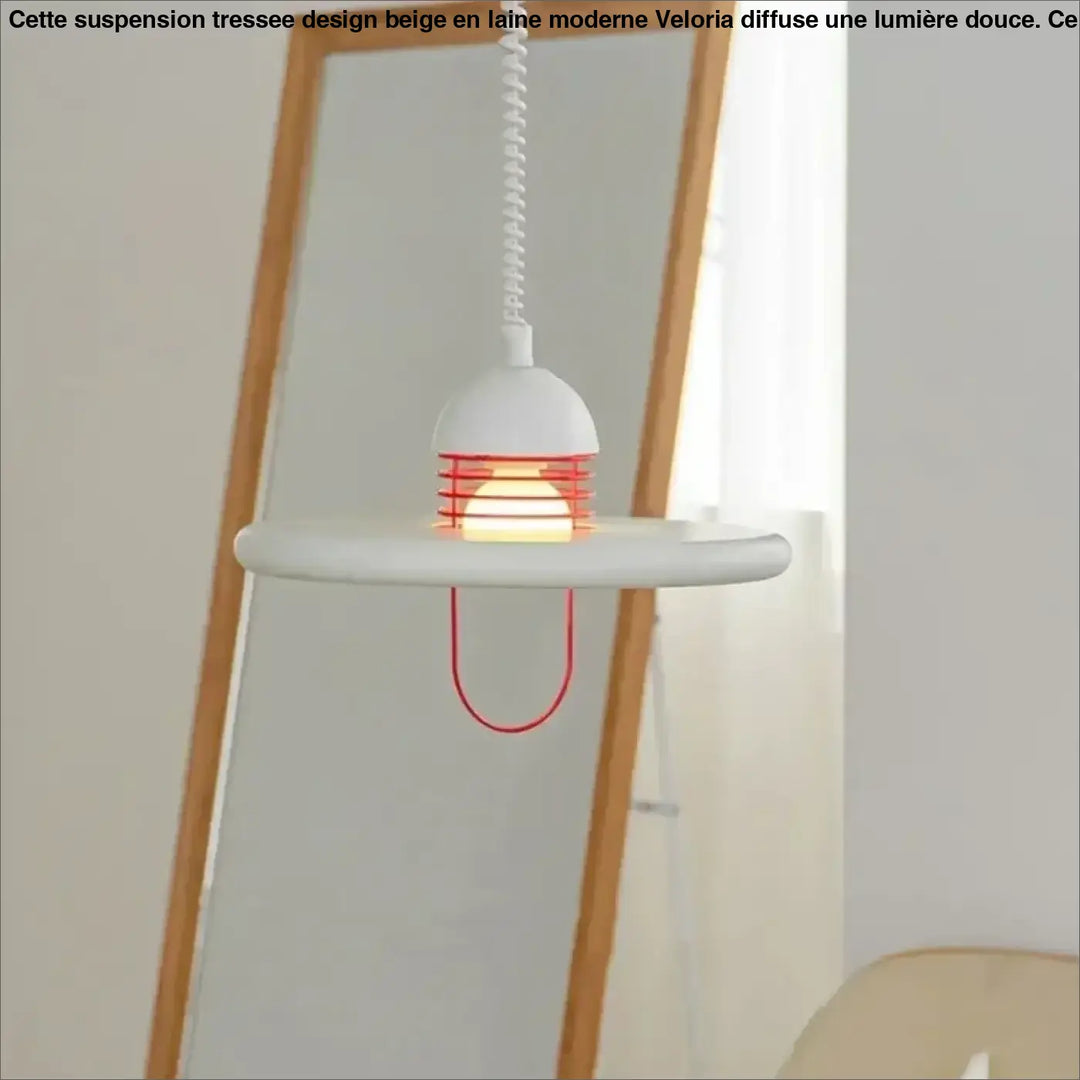 Suspension Luminaire Moderne Blanche Design Avec Câble Coloré