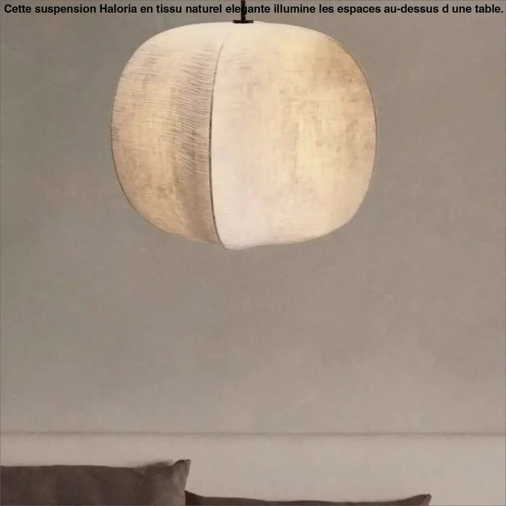 Suspension trio asymétrique en tissu naturel élégante

