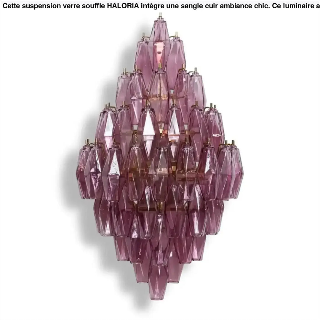 Applique murale contemporaine en verre design géométrique