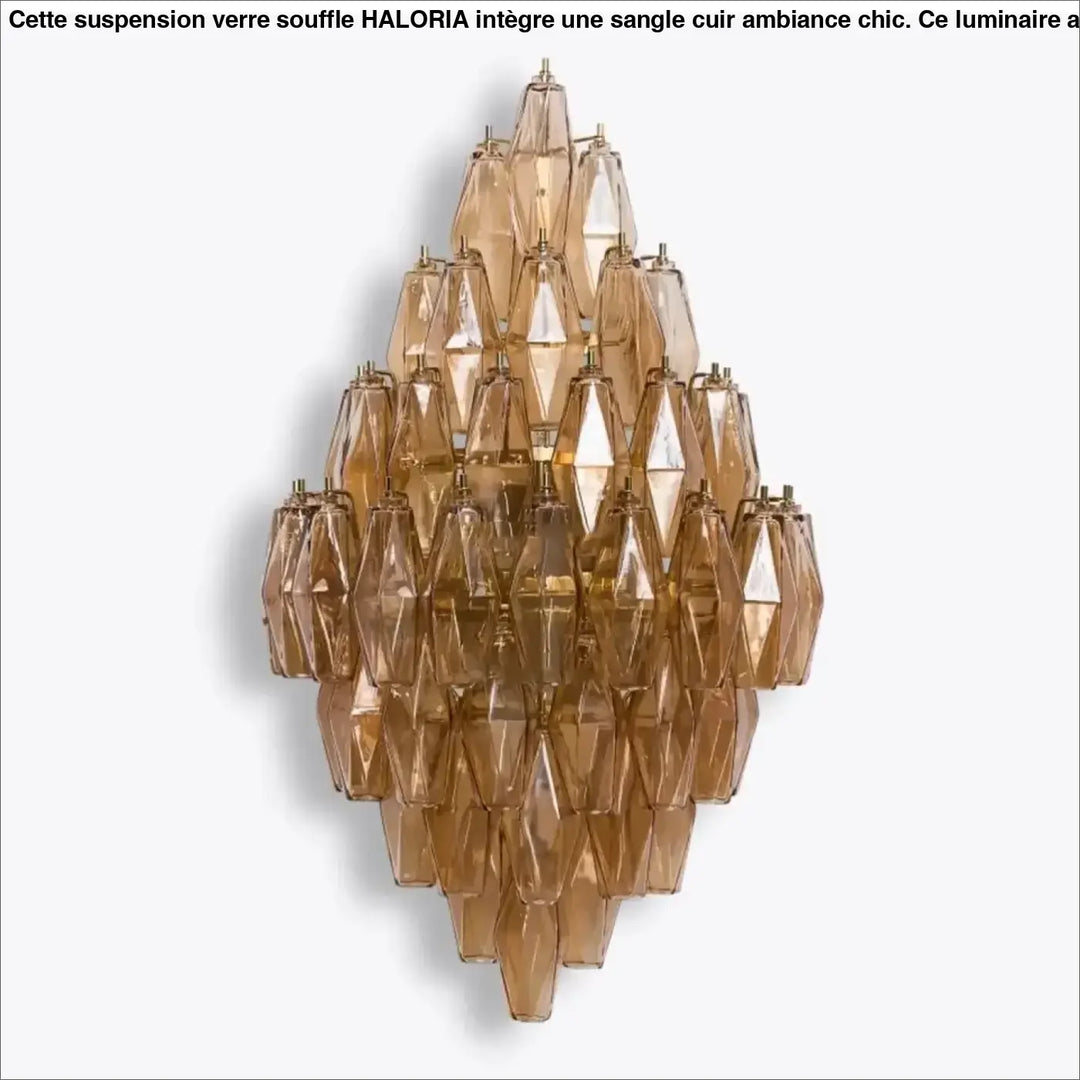 Applique murale contemporaine en verre design géométrique