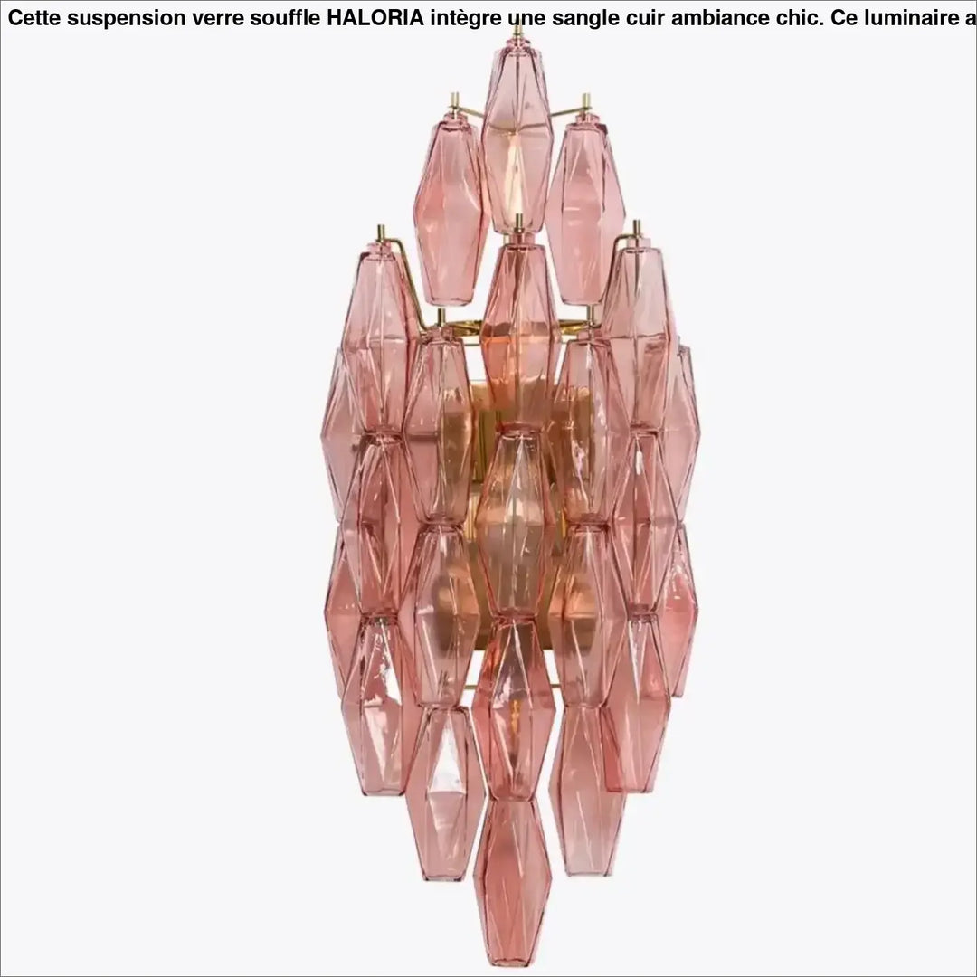 Applique murale contemporaine en verre design géométrique