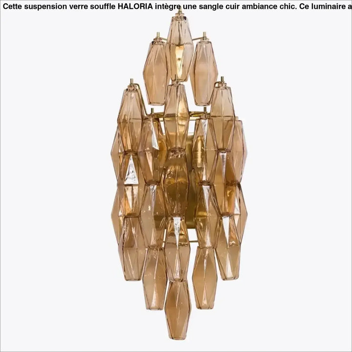 Applique murale contemporaine en verre design géométrique