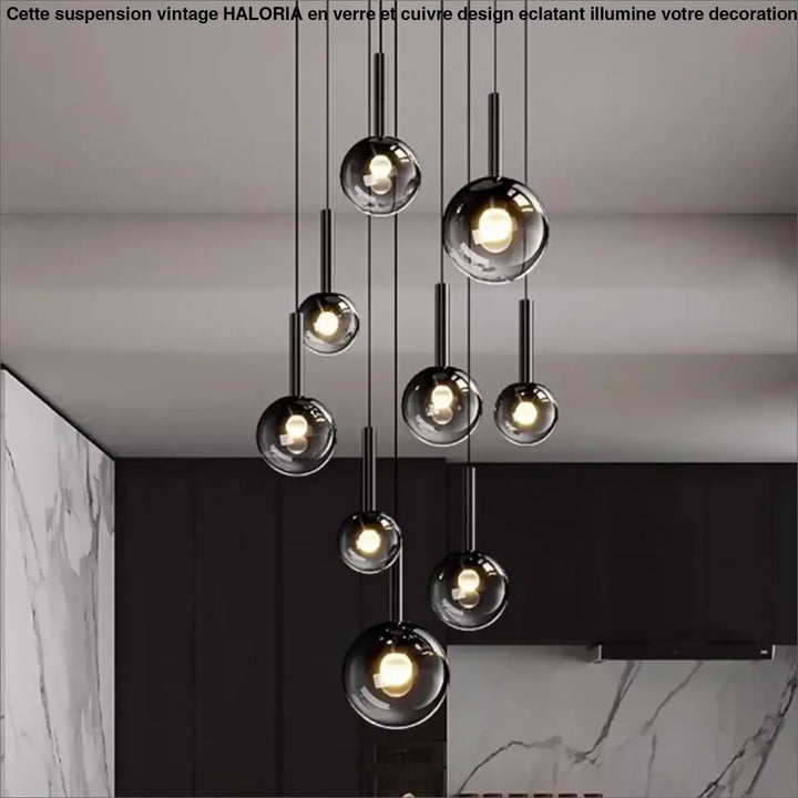 Suspension luminaire design moderne à bulles lumineuses