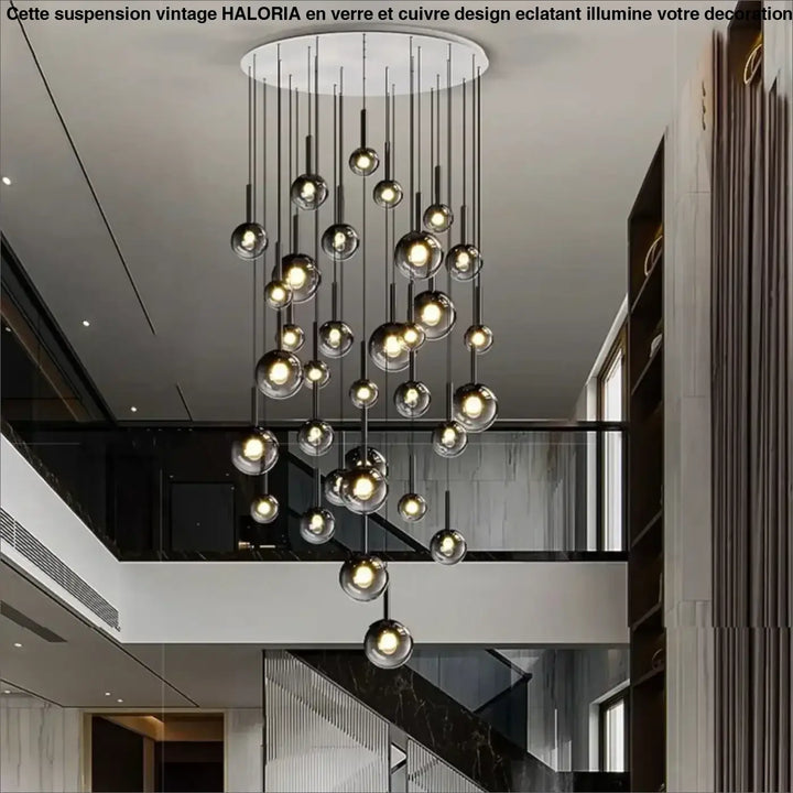 Suspension luminaire design moderne à bulles lumineuses
