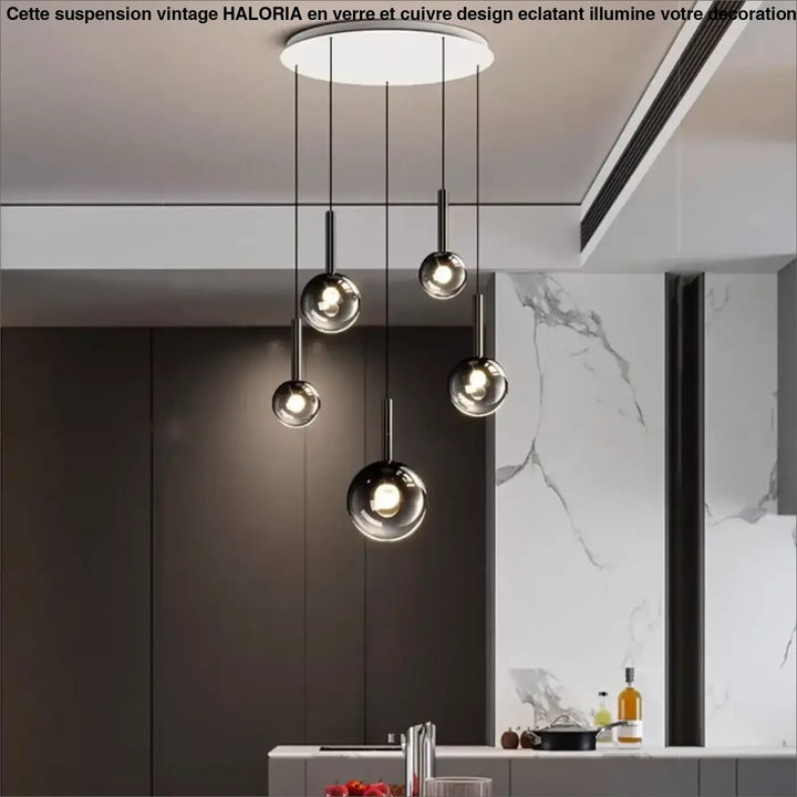 Suspension luminaire design moderne à bulles lumineuses