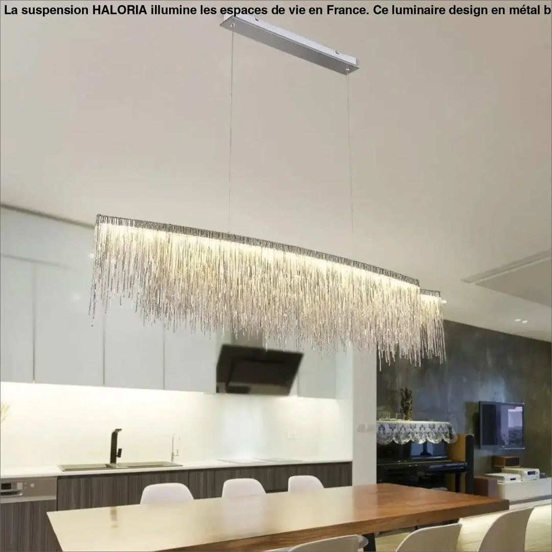 Suspensions Luminaires Design Franges Aluminium