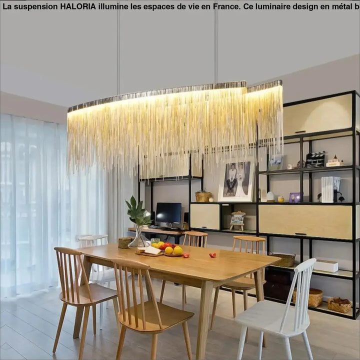 Suspensions Luminaires Design Franges Aluminium
