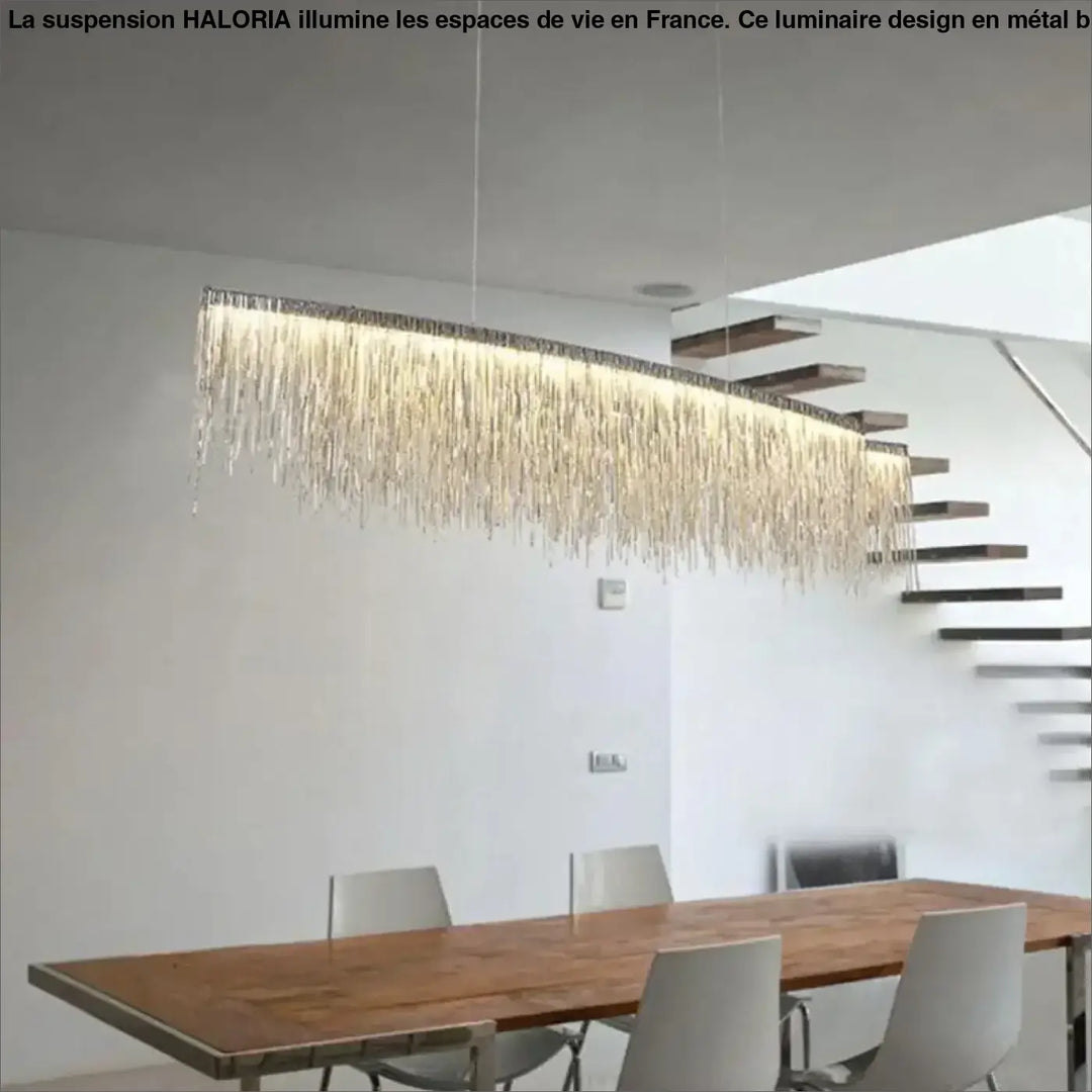 Suspensions Luminaires Design Franges Aluminium