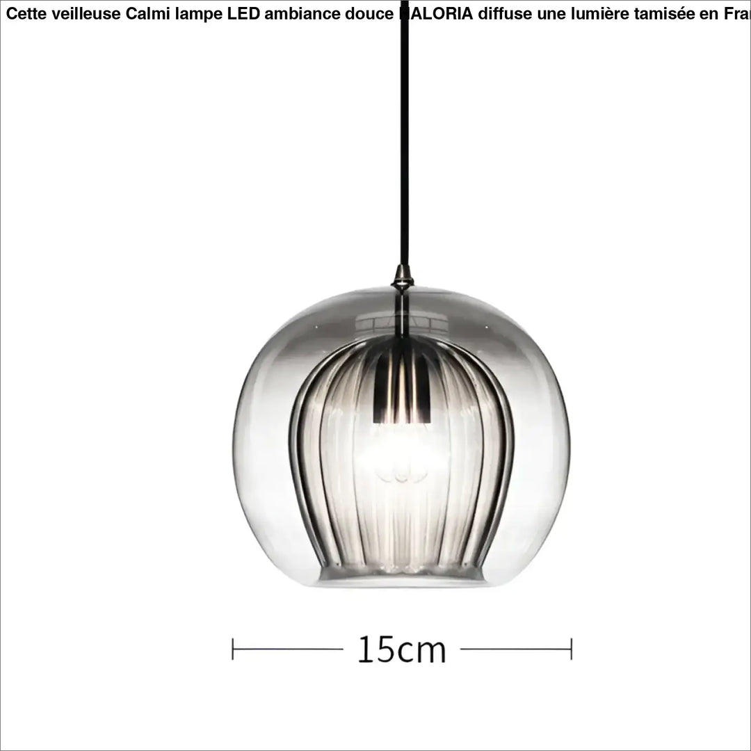 Suspension luminaire moderne en verre avec détail doré