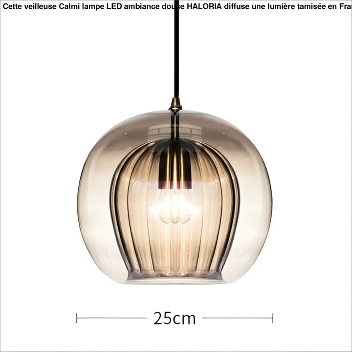 Suspension luminaire moderne en verre avec détail doré