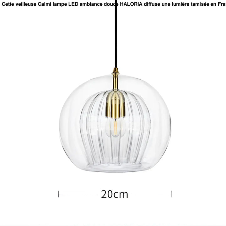 Suspension luminaire moderne en verre avec détail doré