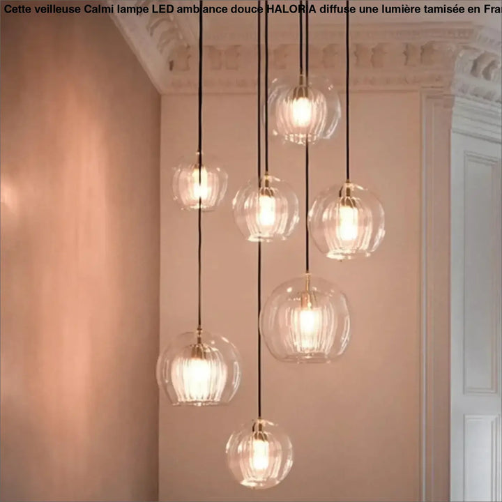 Suspension luminaire moderne en verre avec détail doré