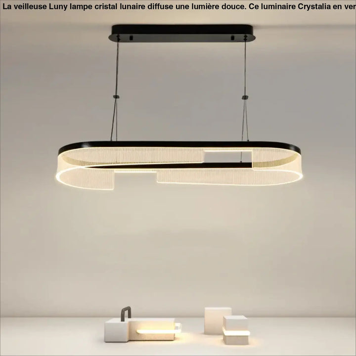 Suspension luminaire noire design contemporain led élégant